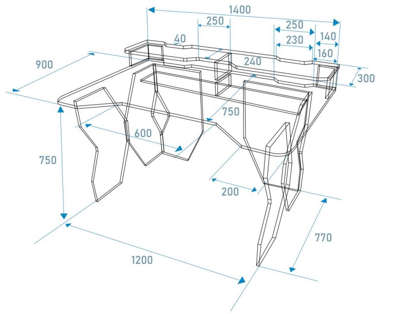 Компьютерный стол размеры чертеж